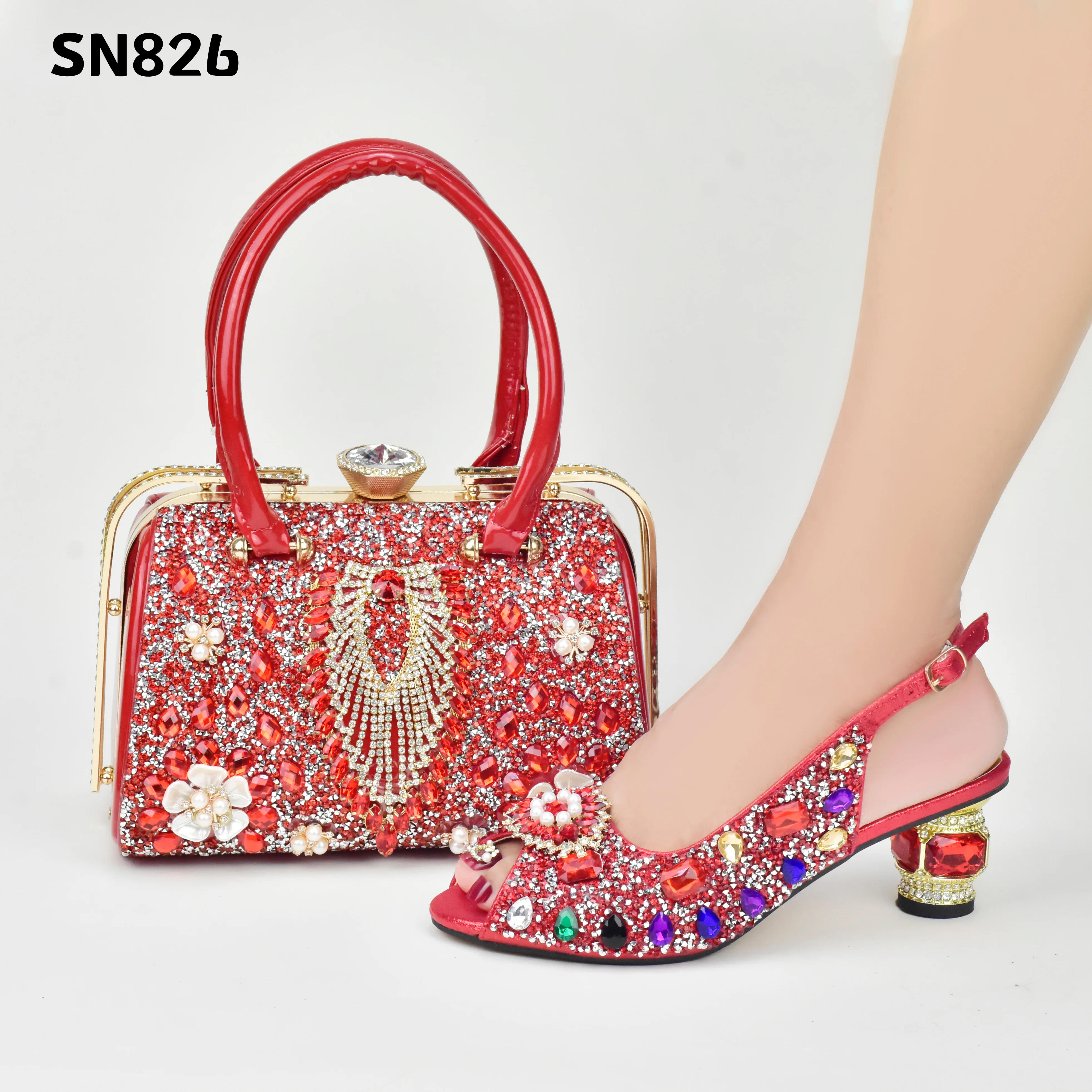 Hottest Favorite Ladies Shoes and Bags Set Wine Color! Women Shoes and  Matching Bags for Daily Use 36-43WENZHAN A98-22