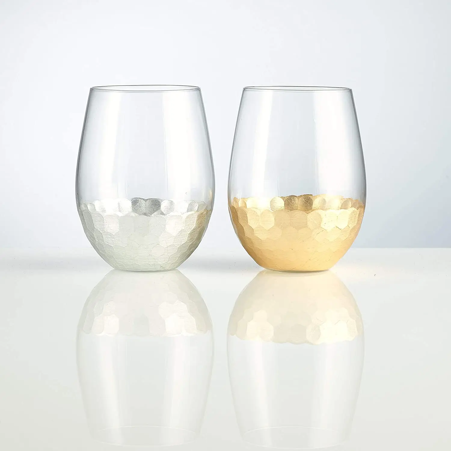 premium crystal modern wine glasses stemless