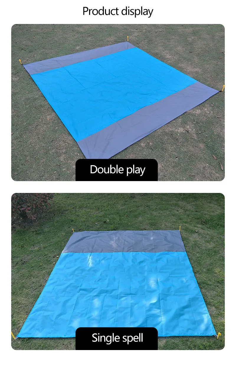 Outdoor Portable Sand Free Foldable Waterproof Camping Beach Mat Custom