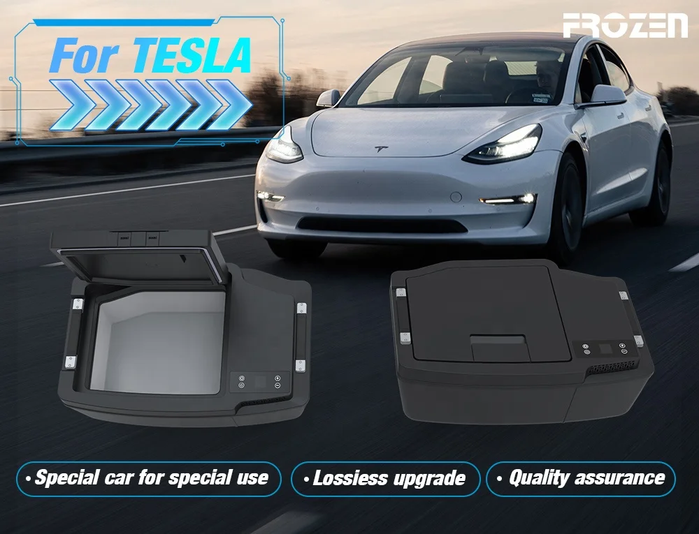 Camping Freezers for Tesla Model 3 Trunk Fridge Model S Model X 20L 12v Tesla Car Accessory Car Freezer Cooling Fridge
