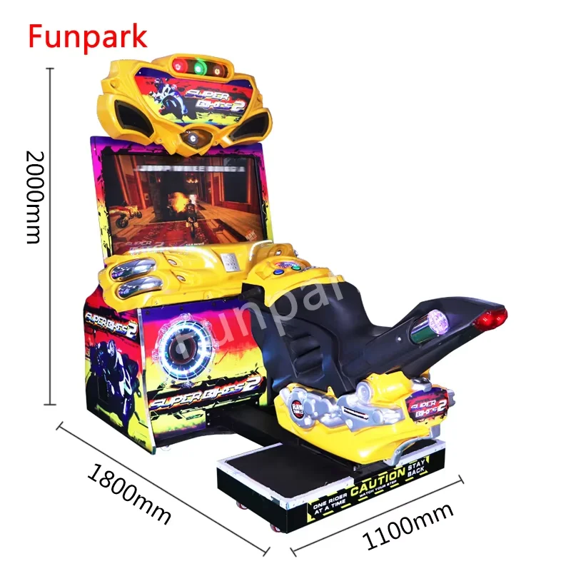 Funpark Hot Selling FF Super Motorcycle Simulator Racing Game Console 42 