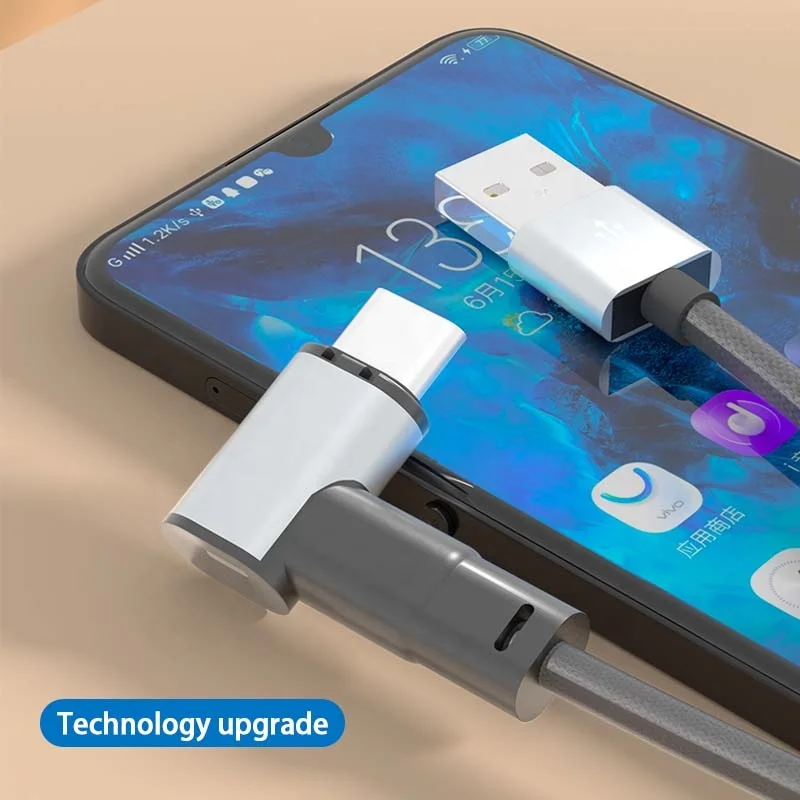 OEM ODM Elbow 90 Degree Magnet Charger PD 100W 5A Sync USB a to Type c Magnetic Fast Charging Cable for Computer