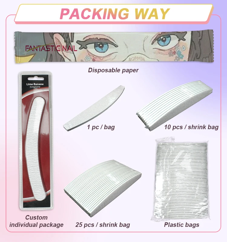 Пилка для ногтей Zebra 100, 180 грит, профессиональный инструмент для маникюра, пилка для ногтей с логотипом на заказ, оптовая продажа