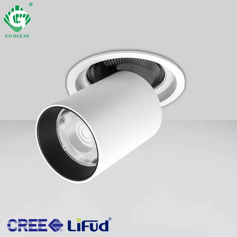 Recessed 220V 230V LED Ceiling Downlight 360 Degree Rotating Spot Lamp Gallery Home