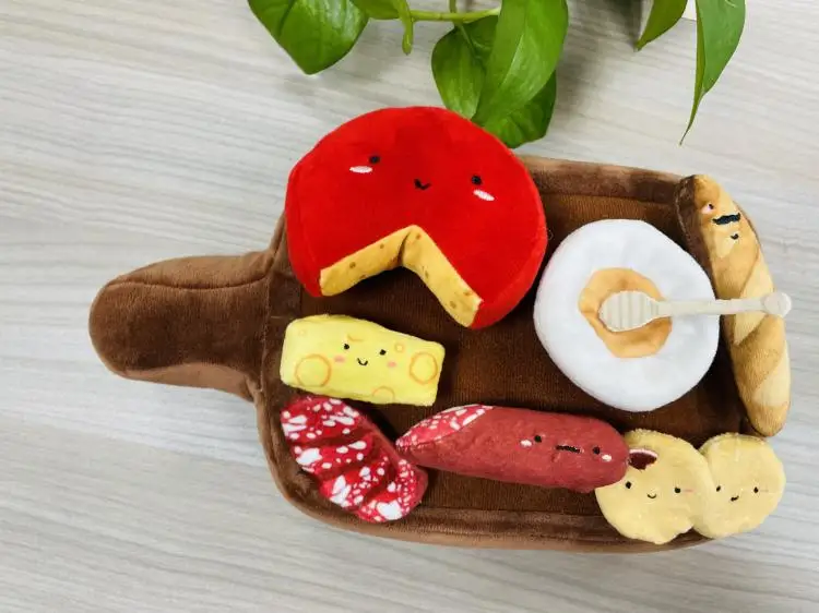 Wholesale Eco Friendly Cute Fast Food Ham Dog Toy Custom Soft Durable Pet Plush Dog Toy Buy