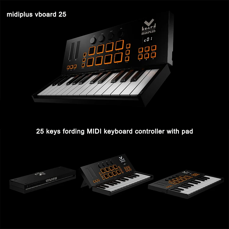 Midiplus Vboard 25 - Portable Wireless MIDI Keyboard