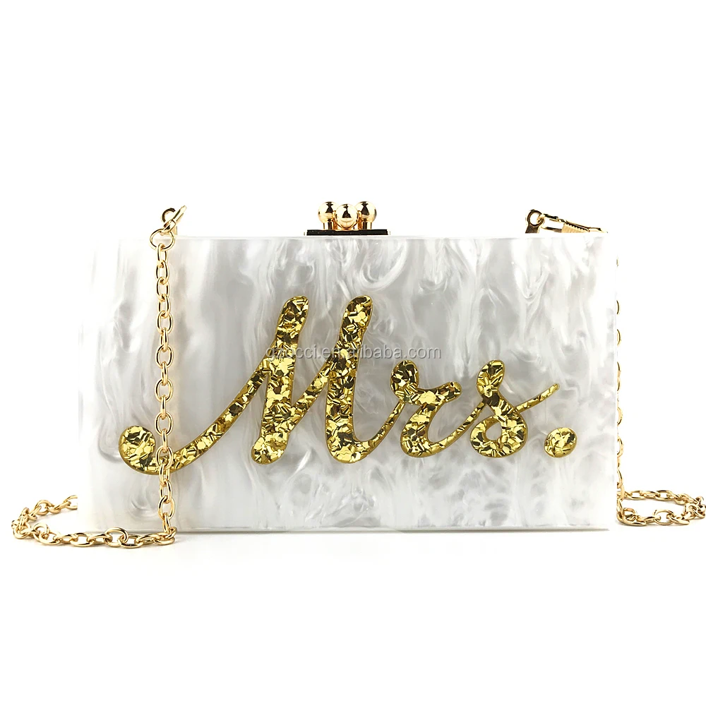 mrs acrylic clutch