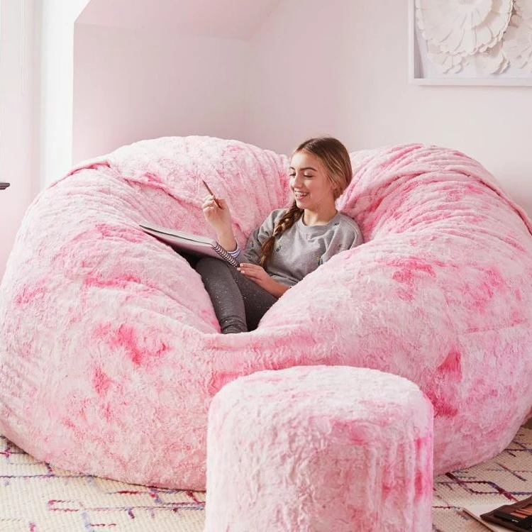 large bean bag pink