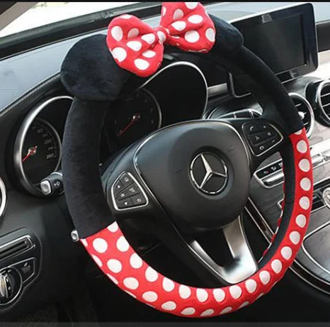 Wholesale Conjunto de accesorios para volante de coche de dibujos animados  para mujer, lazo de estilismo, funda para volante, accesorios para coche  From m.alibaba.com