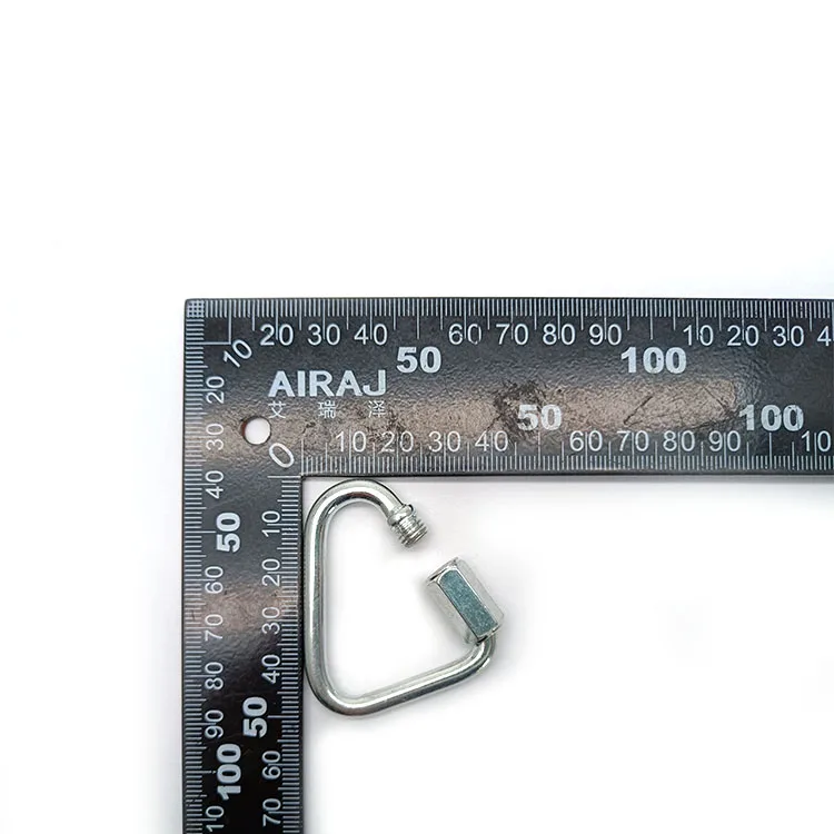 Multifunctional Zinc Alloy Carabiner Quick Triangle Screwlock Link Lock Ring Hook M3.5M5M6M8M10M12M14
