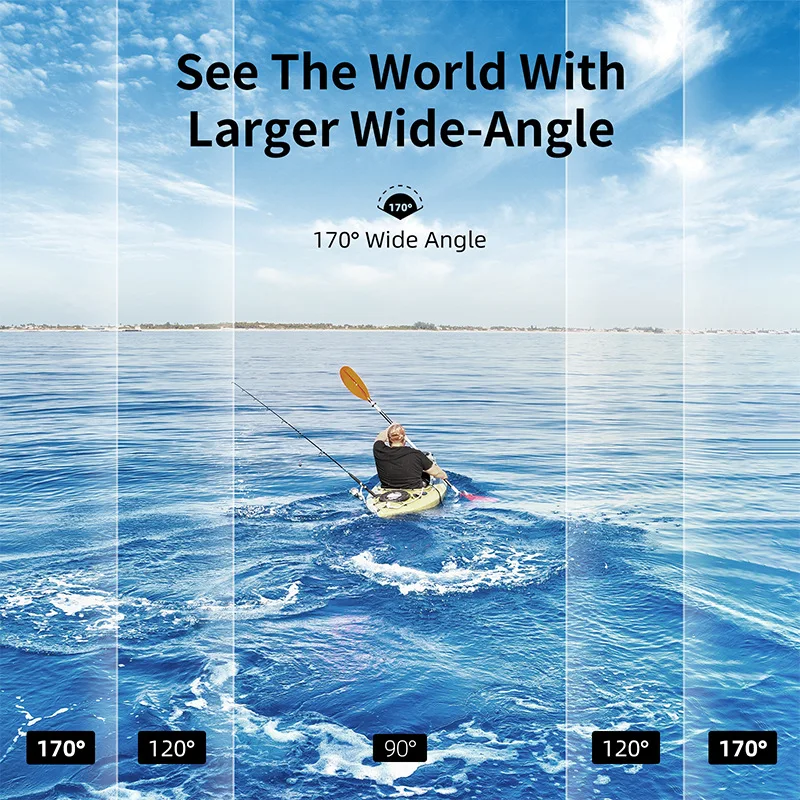 Action Camera 5K 30FPS EIS Video with Optional Filter Lens 48MP Zoom 1080P Webcam Vlog WiFi Action Camera with Remote Control