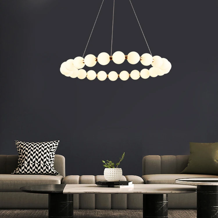 Factory Direct Deal Modern Home Decorative Pendant Light Dimming Lighting Glass Ball Led Chandelier