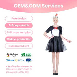 Custom Design OEM ODM Service Tulle Skirt Dress Women's Dr. Seuss Themed Costume for Cosplay Events