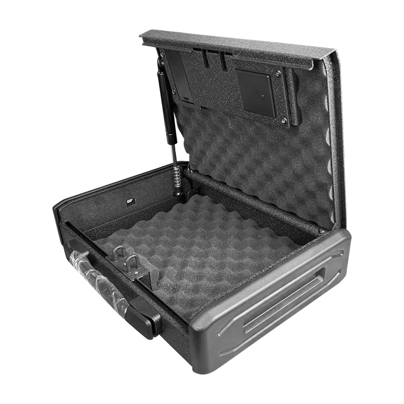 Anti-Theft Steel Gun Safe Box with Fingerprint Lock-Portable Storage for Jewelry Cash Car/Home Security