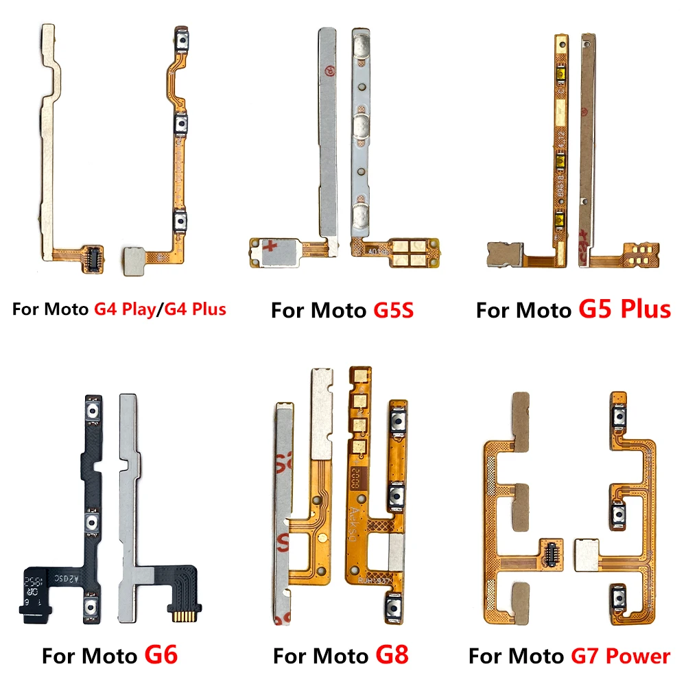 Wholesale Power Switch Volume Button Flex for Moto G4 G5 G5S G6 G7 G8 G9 Play Plus Cell Phone Spare Parts Flex De Power
