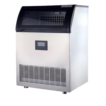 6-Commercial Freestanding Ice Maker Machine 80kg/90kg/100kg Cube Ice for Restaurant Bar Refrigeration Equipment