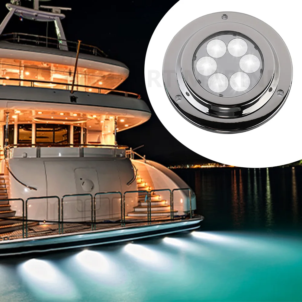 Anheart 12v 24v Ip68 Surface Stainless Steel Yacht Ship Boat Marine Led