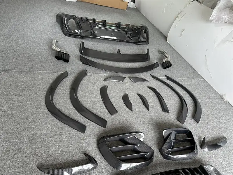 Lábio Frontal Ventilação e Difusor Traseiro para Mercedes Benz GLE AMG foto 3