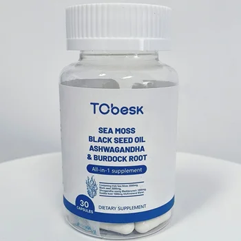 OEM/ODM Factory Supply Hair Supplement Seaweed Capsules Private Label Rich Black Seed Oil for Thicker Hair Adults Pregnant Women