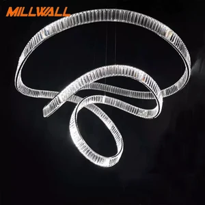 Modern Luxury Style Design Manufacture Ceiling Light Fixture Warm White Crystal LED Hanging Chandeliers