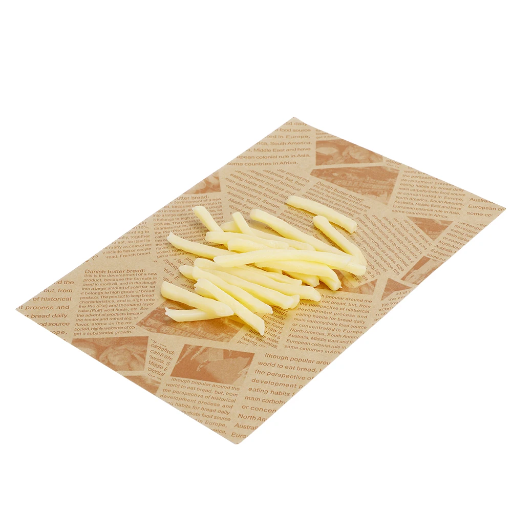 OEM fast food hamburger sandwich packaging paper food grade eco friendly printing logo safe non toxic wax greaseproof paper