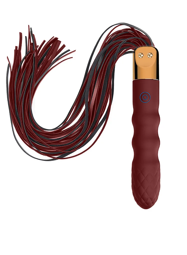 New Queen Whip Sex Riding Crop BDSM USB 10 Vibrating Sex Toys Flirting  Flogger Paddle SM Leather Magic Whip for Couple
