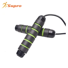 Supro Skipping Exercise Eco Friendly Black Workout Customized Heavy Weighted Wholesale PVC Digital Jump Rope