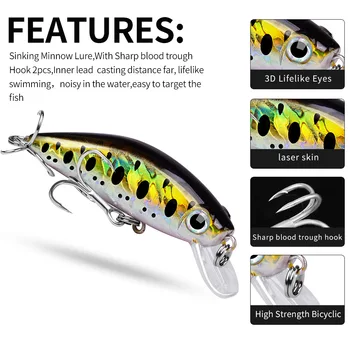 Cherry New 11g/8cm Topwater Minnow Bait 12 Colors Hard Artificial Silicone Bait Long-Throw Inner Lead Casting Emergency Bait – Soft Lure – view 4