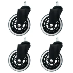 Durable plastic furniture office chair castor plate swivel 5pcs/box clear furniture caster wheel NO 1