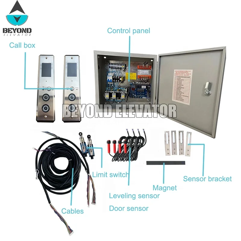 Full Dumbwaiter Control Panel with Wiring /home Lift Controller System with Call Panel Full Kit 2 Floors Villa Elevator