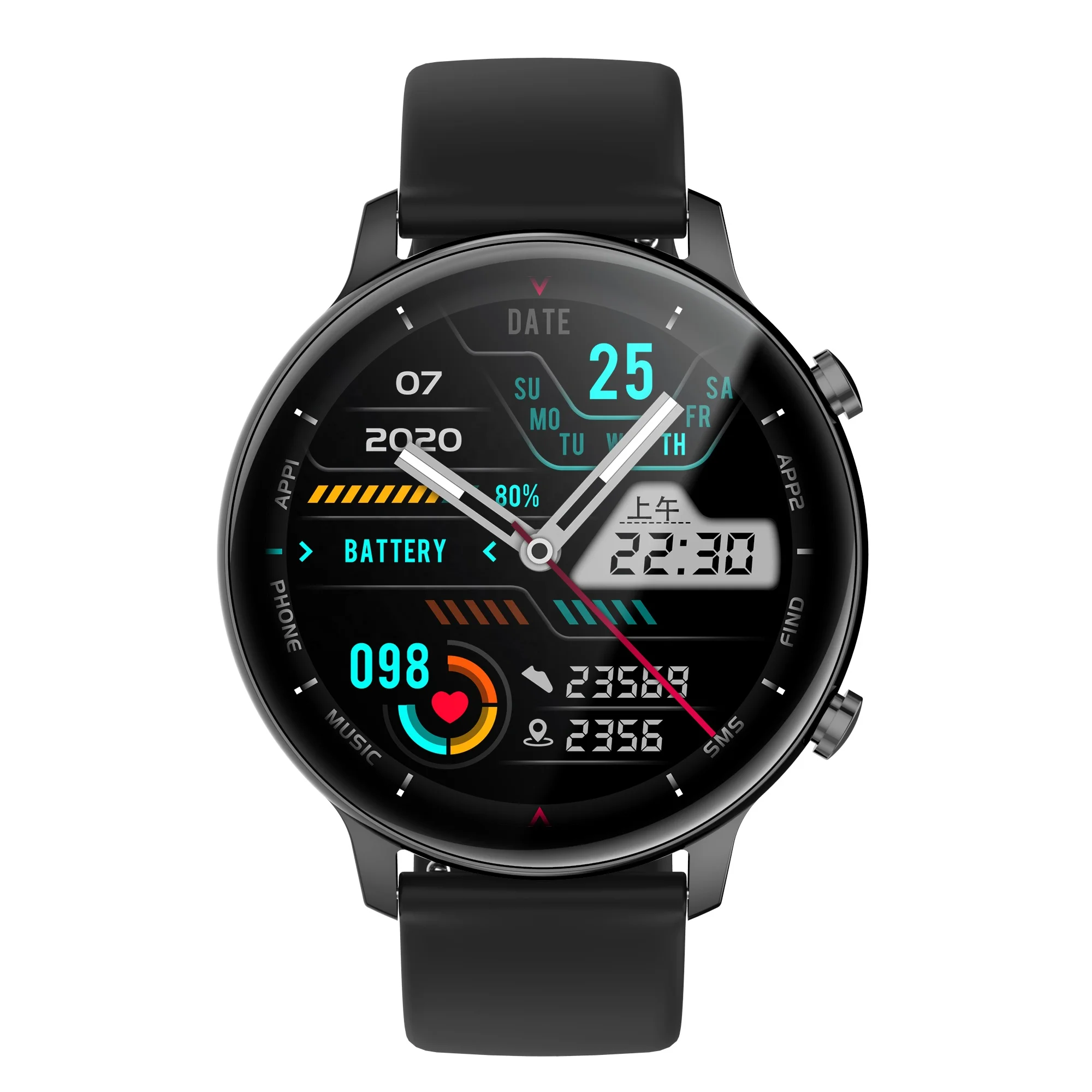 outdoor sport custom dial watch smart clock fitne