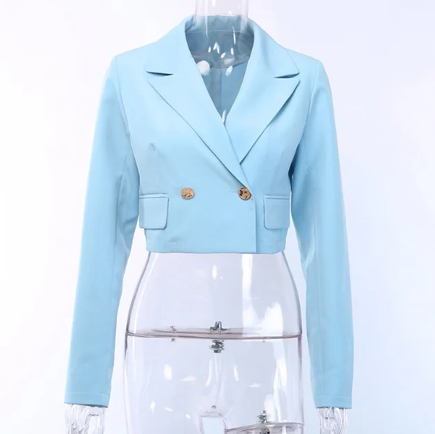 double breasted cropped jacket