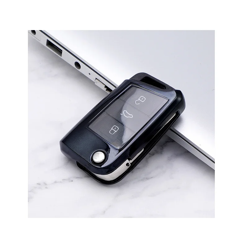 Luxury Style Car Key Case for V-Series Golf 7 Mk7 Compatible with S-Models & Skoda Octavia Fob Cover
