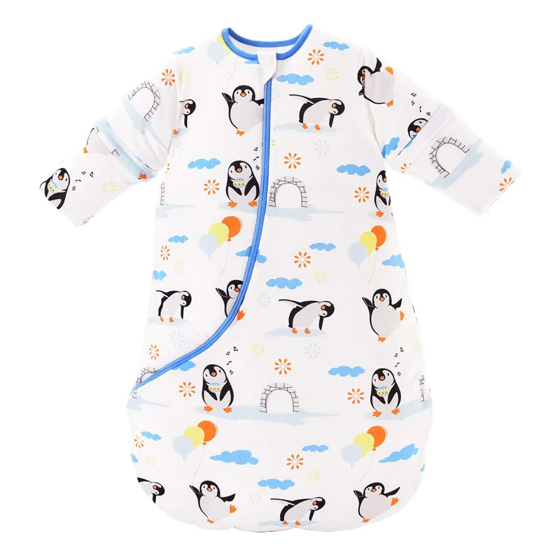 Детская сумка для сна с перевернутой молнией унисекс одежда малышей без рукавов теплое мягкое переносное одеяло TOG 0 5-3