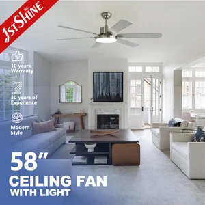 1stshine LED Ceiling Fan 58 Inches DC Motor Reversible Blades Dimmable LED Light Ceiling Fan with Remote Control