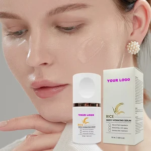 Korean Night Face Serum Ceramide NP & Rice Extract Hydrating & Brightening Moisturizing Face Serum Sensitive Skin Formula