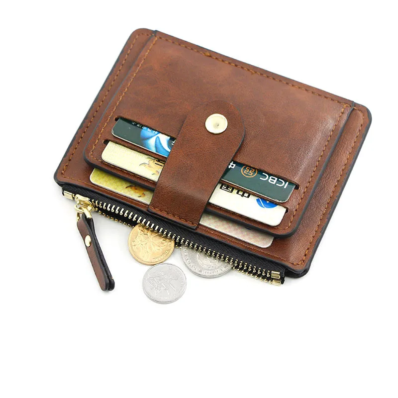 Designer Fake Leather Business Card Display Holder Low Moq Keychain Wallet with Card Holder for Woman