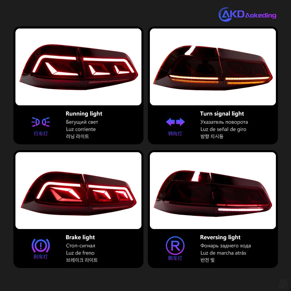 VWトゥアレグ用カーライト LEDテールランプ 2011-2018 テールライト