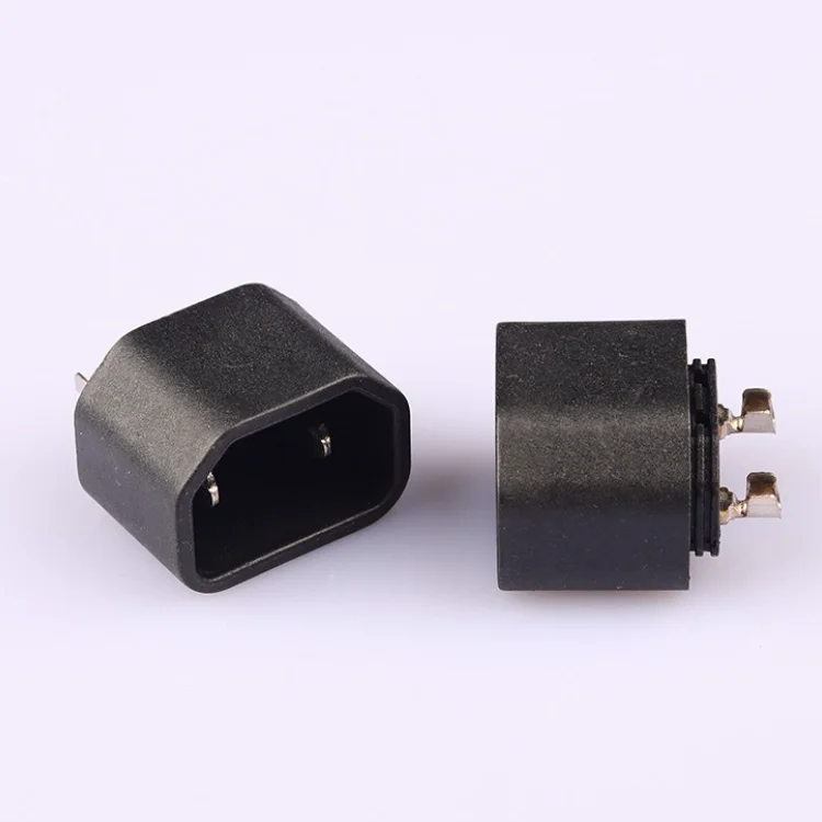 WHS Factory Price 10A Copper Tail Male Extension Cord 2 Pin AC Plug Adapter for C14 Socket Converter Black Commercial Use