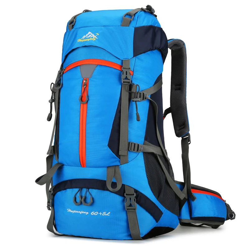 Mountaintop Backpacking Bag with Rain Cover Waterproof 60/65 Liter Hiking Backpack, Travel for Outdoor Camping Polyester Letter Mountaintop Backpacking Bag with Rain Cover Waterproof 60/65 Liter Hiking Backpack, Travel for Outdoor Camping Polyester Letter