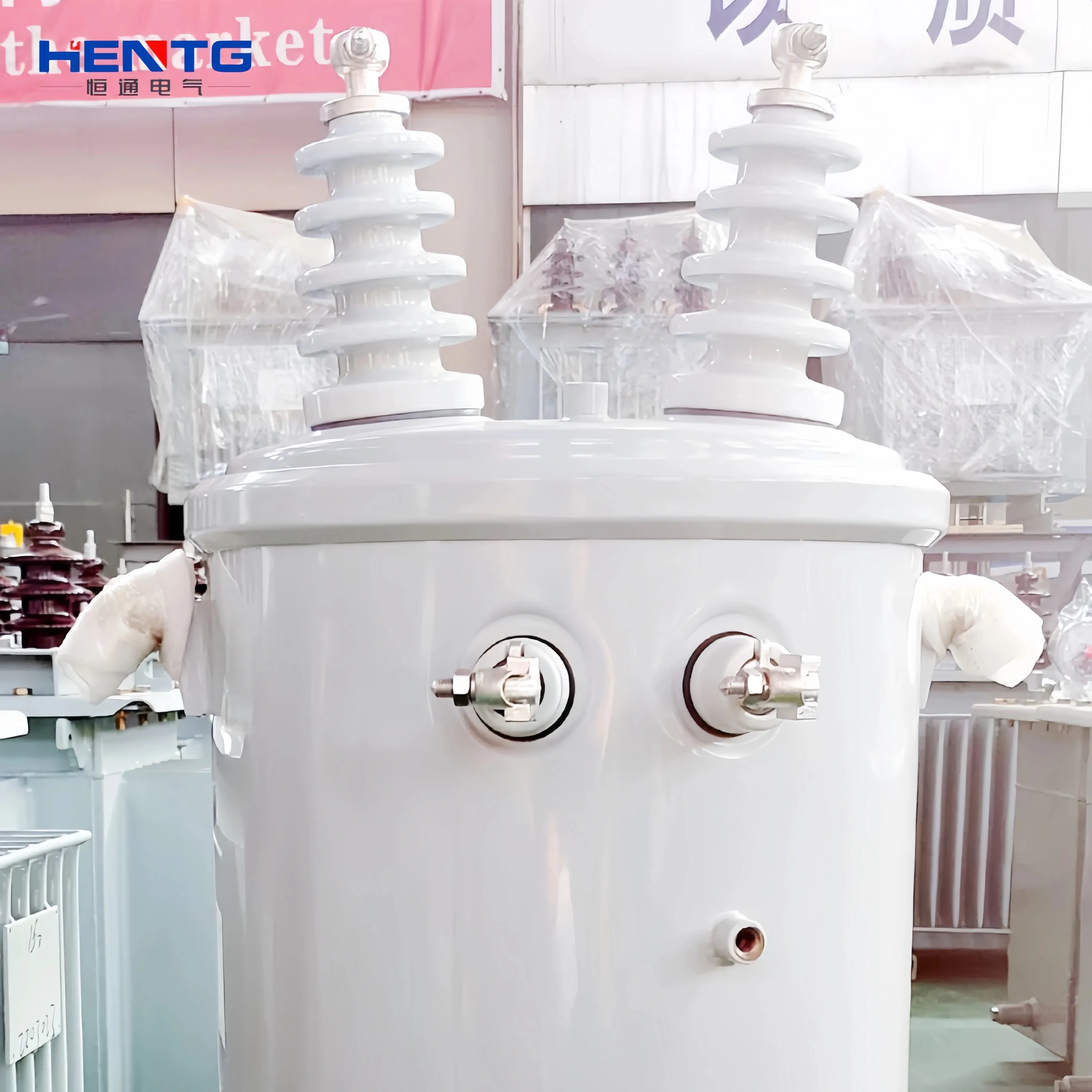100 Kva Pole Mounted Distribution Transformer 1/2 High-Voltage Bushing with 380V 24V 36V Output VOLTages