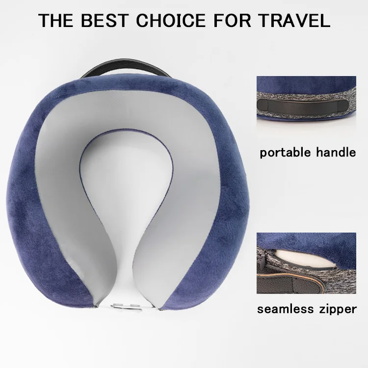 Customized Travel Neck Memory Foam Support Pillow Compact Ergonomic Design Cushion for Flight, Car, Train, Camping,Sleeping