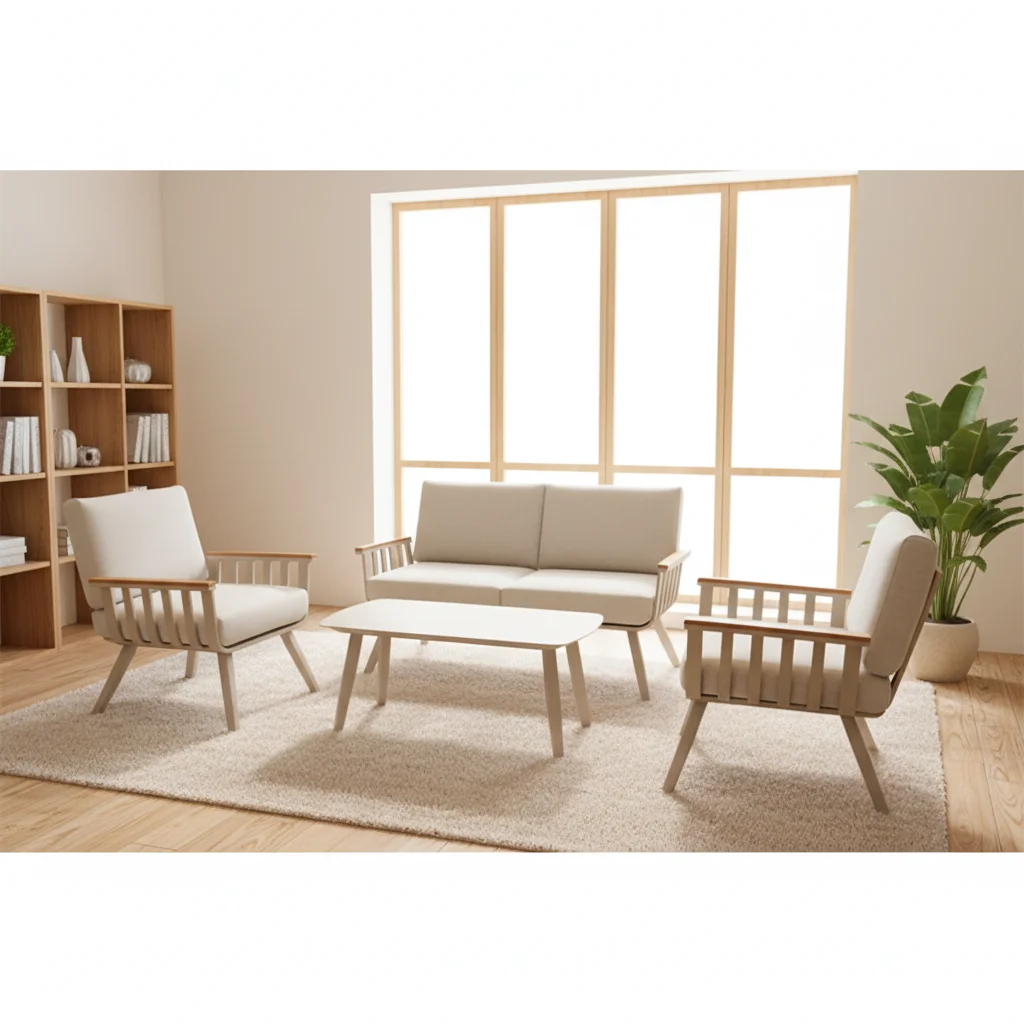 4 Pcs Modern Aluminum Patio Furniture Set Outdoor Garden Sofa Set Weatherproof Rust-Resistant Customizable Color