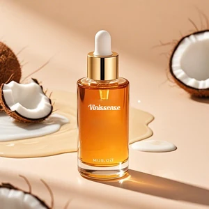 Factory Customised Hydrating Whitening Moisturiser Hyaluronic Acid Vitamin Main Ingredient OEM  Coconut Oil Extract Facial Serum