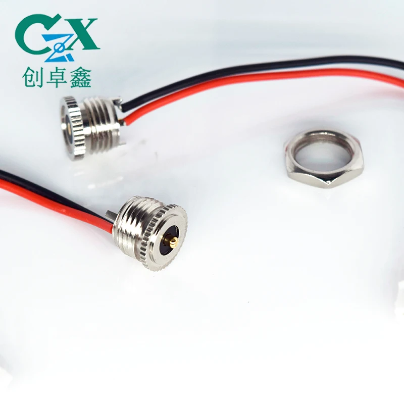 CZX Spring Loaded Pogo Pin Magnetic Electrical 10mm 24v 10amp Round Thread Magnetic Connector 10a High Current