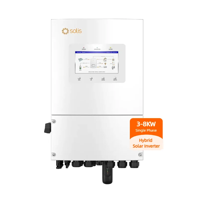 Популарна продажба Solis хибрид инвертор за соларна енергија 6 kW S6-eh1p6k-L-plus еднофазен 8 kW Инвертор за складирање на енергија со ниски напони еднофазен 10 kW