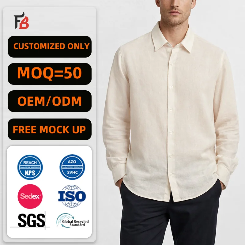 Manufacture Wholesale Custom Designer Men's High-quality Work Dress Casual Shirts