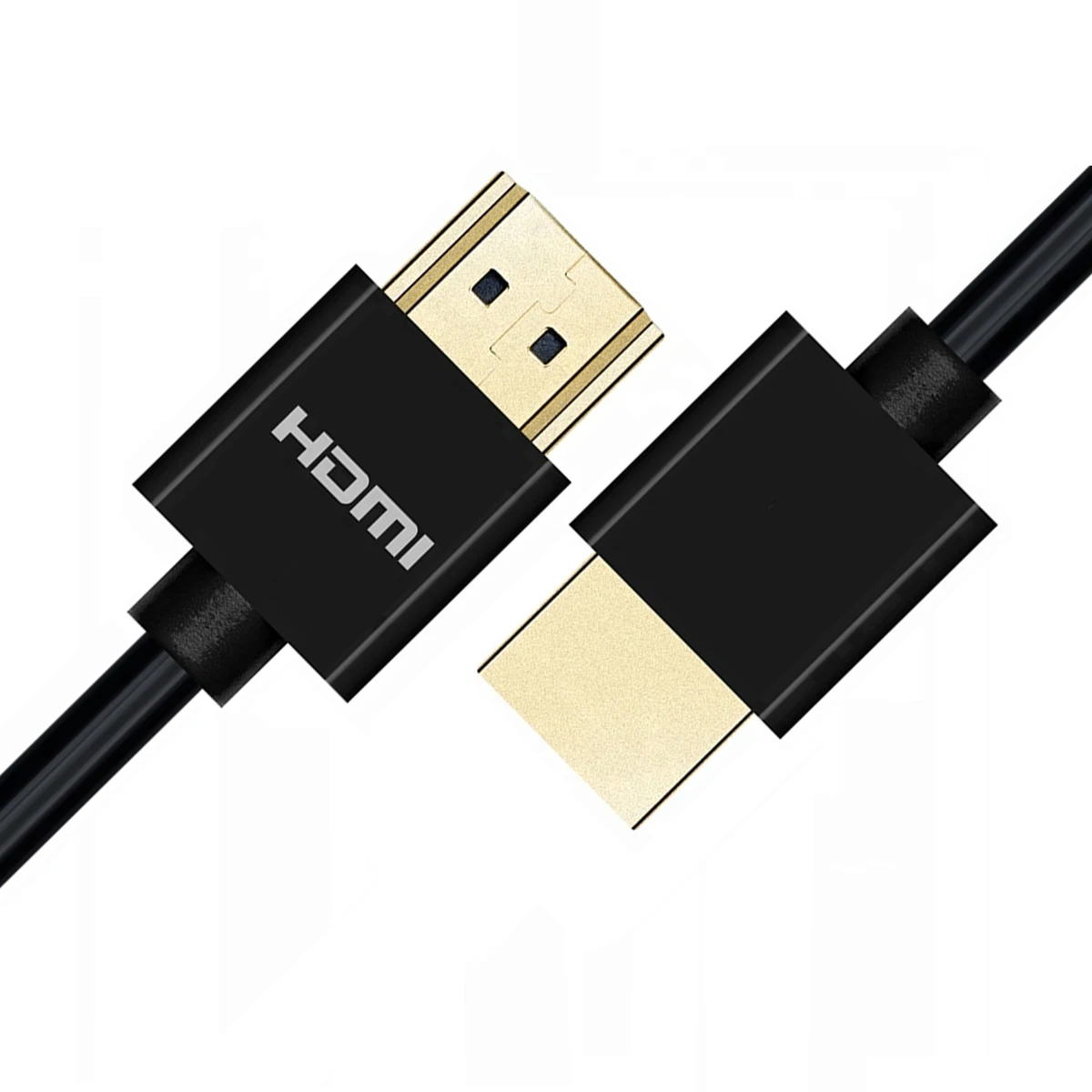 
 Hdmi тонкий кабель, высокопроизводительный и тонкий 19pin 99.9% чистый бескислородный медный оптоволоконный 3D/4K * 2K 1080P и 3D Черный ПВХ  