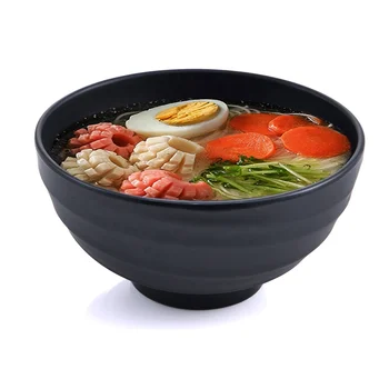 Factory Wholesale Cheap Japanese Restaurant Ramen Serving 6.5 Inch Black Melamine Pho bowl