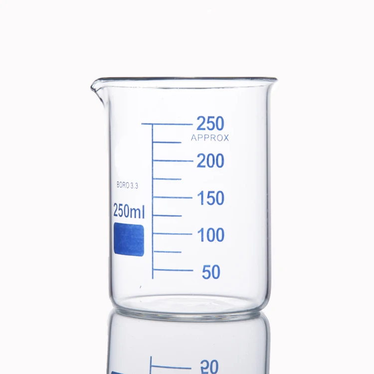 Borosilicate Glass Beaker Cups 10ml 250ml 500ml 1000ml 2000ml Low Form